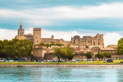 City of Avignon Provence France Island Rhone River
